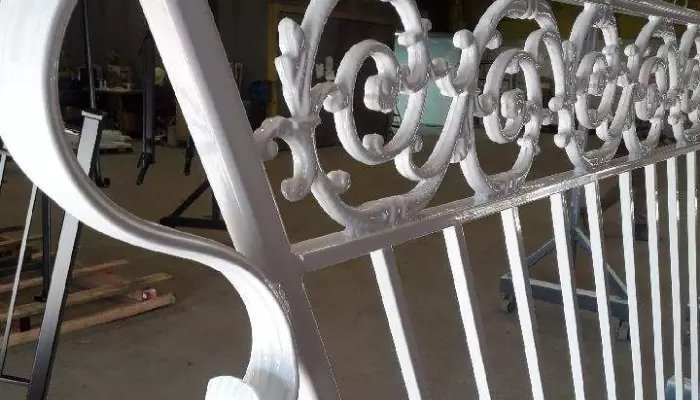 Sandblasted And Coated Railing
